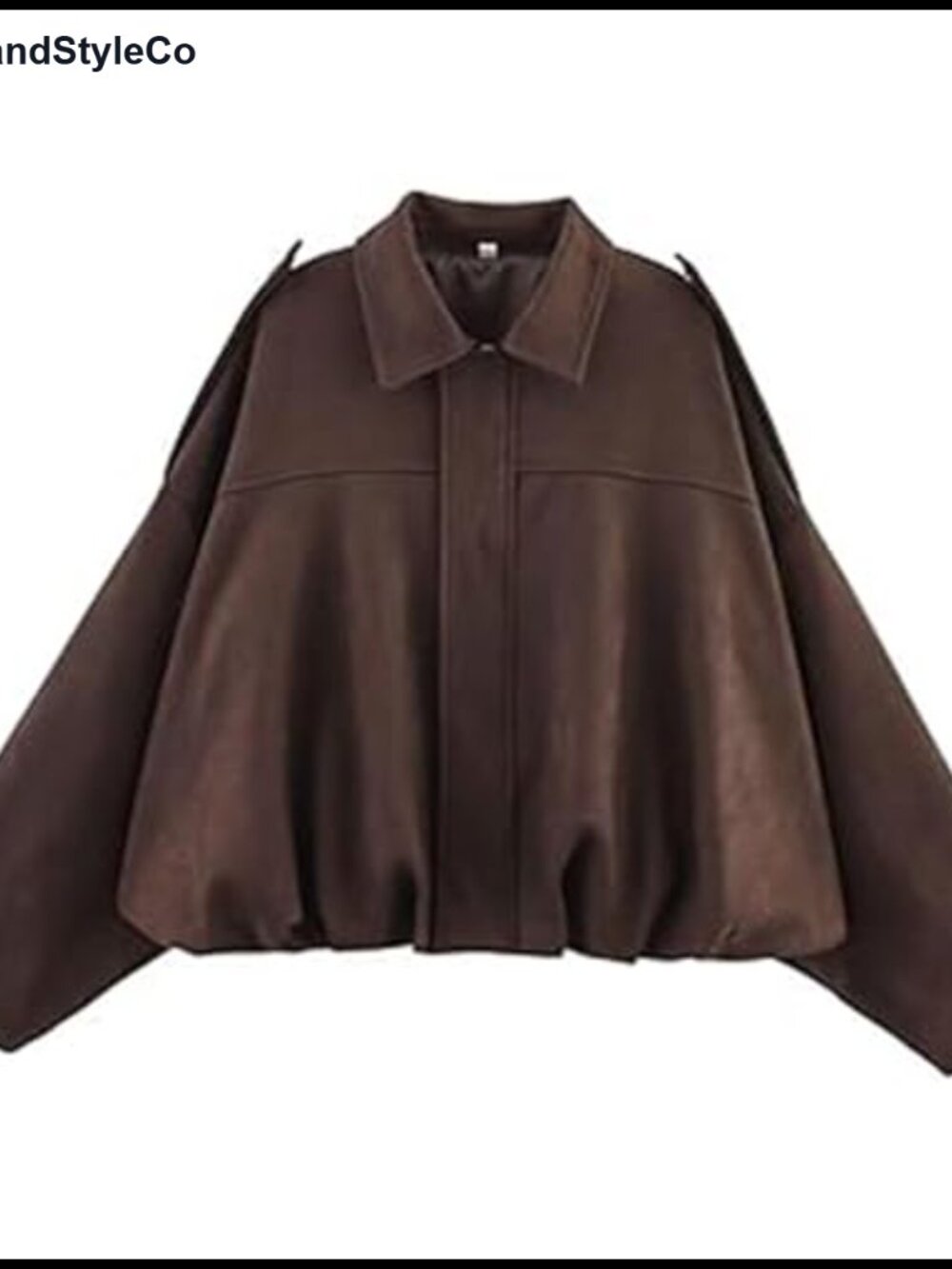 Faux Suede Bomber Jacket Lapel Pilot Motorcycle Coat Long Sleeve Streetwear